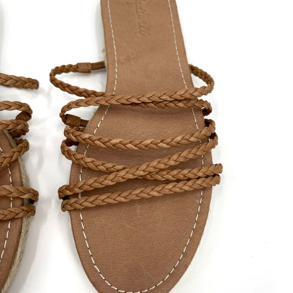 NWOB Madewell The Kathryn Espadrille Slide Sandal in Leather Size 10 Braided - Picture 9 of 16